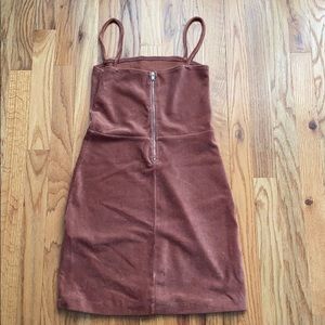 Faux Velvet Corduroy Dress